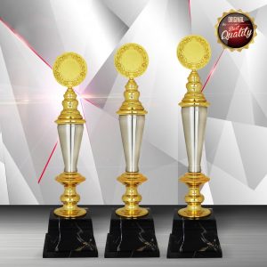 Gold colored White Silver Trophies CTEXWS6172 – Exclusive Gold Silver Trophy | Trophy Supplier at Clazz Trophy Malaysia