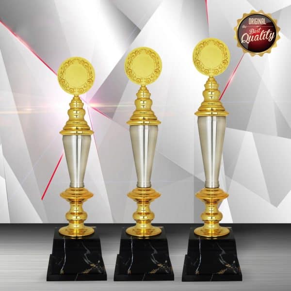 Gold colored White Silver Trophies CTEXWS6172 – Exclusive Gold Silver Trophy | Trophy Supplier at Clazz Trophy Malaysia