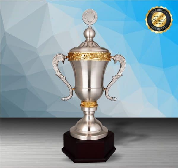 Silver Cup Trophies CTEXWS6208 – Exclusive White Silver Cup Trophy | Trophy Supplier at Clazz Trophy Malaysia