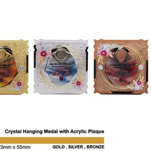 Crystal Medal Acrylic Plaques CTSP5035 – Crystal Hanging Medal with Acrylic Plaque | Clazz Trophy Supplier Malaysia