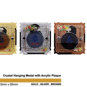 Crystal Medal Acrylic Plaques CTSP5036 – Crystal Hanging Medal with Acrylic Plaque | Clazz Trophy Supplier Malaysia