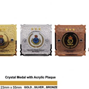 Crystal Medal Acrylic Plaques CTSP5037 – Crystal Hanging Medal with Acrylic Plaque | Trophy Supplier at Clazz Trophy Malaysia