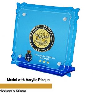 Medal Acrylic Plaques CTSP5038 – Medal with Acrylic Plaque | Trophy Supplier at Clazz Trophy Malaysia