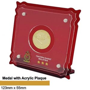 Crystal Medal Acrylic Plaques CTSP5039 – Crystal Hanging Medal with Acrylic Plaque | Trophy Supplier at Clazz Trophy Malaysia