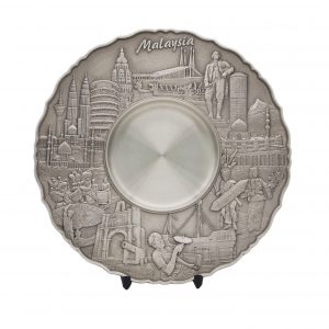 Pewter Landmark Series CTWP7224 – Malaysia Landmark Pewter Tray | Trophy Supplier at Clazz Trophy Malaysia
