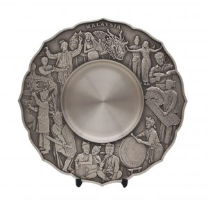 Traditional Pewter Series CTWP7227 – Cultural Dance Pewter Plate | Trophy Supplier at Clazz Trophy Malaysia