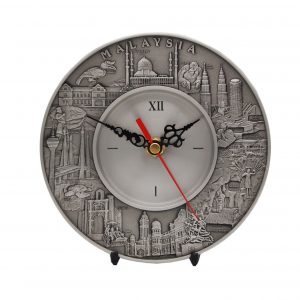 Pewter Clock Series CTWP7229 – Malaysia Landmark Pewter Clock Plate | Trophy Supplier at Clazz Trophy Malaysia