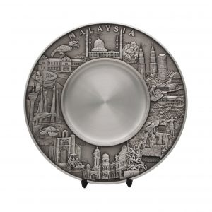 Pewter Landmark Series CTWP7232 – Malaysia Landmark Pewter Plate | Trophy Supplier at Clazz Trophy Malaysia