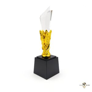 Star Crystal Trophies Golden Resin Crystal Star Trophies CT0027 | Clazz Trophy Supplier Malaysia